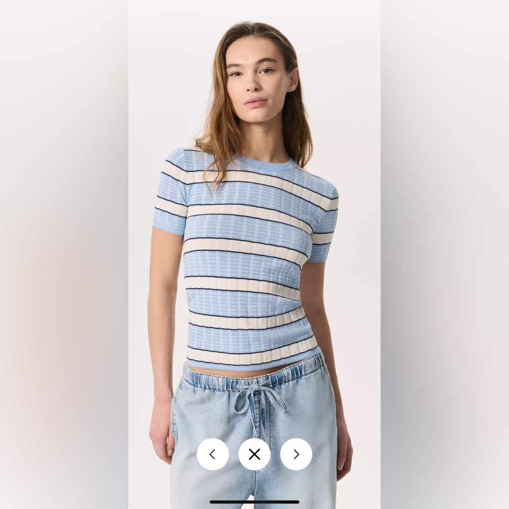 rag & bone Eloise Striped Short Sleeve Tee
